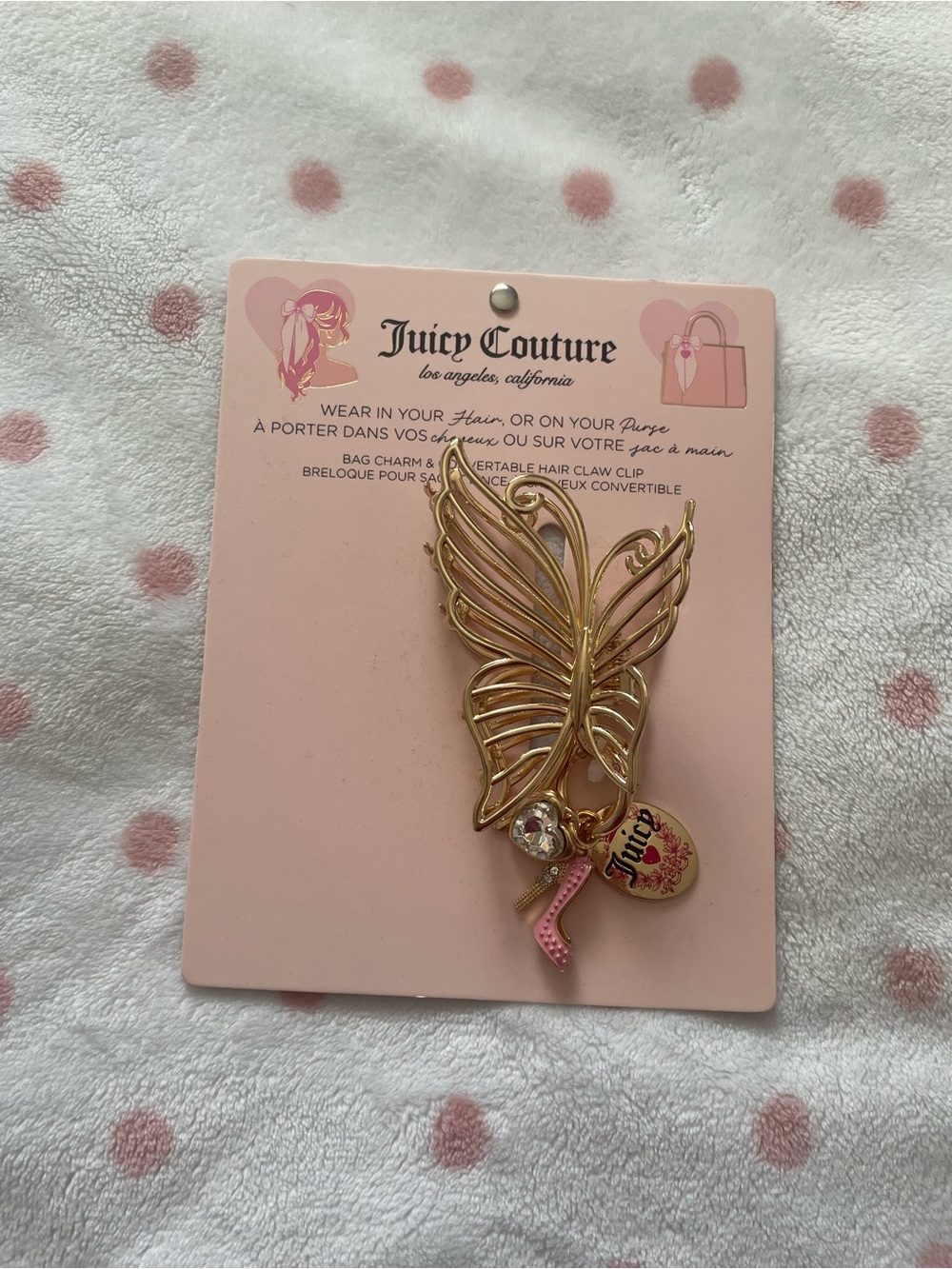 juicy couture hair clip and keychain💗brand new
